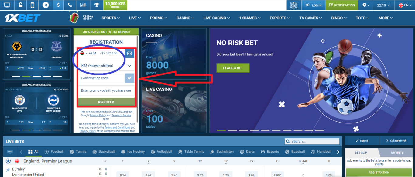 Using Mobile 1xBet login Kenya